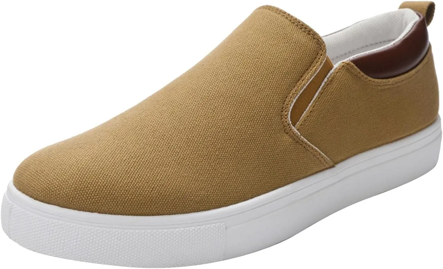 Hbeylia Slip On Loafers Fashion Sneakers For Men Casual Breathable Low Cut Canvas Shoes Unisex Classic Cloth Low-Top Trainers Walking Driving Shoes Flats Boat Shoes For Male Outdoor Sports