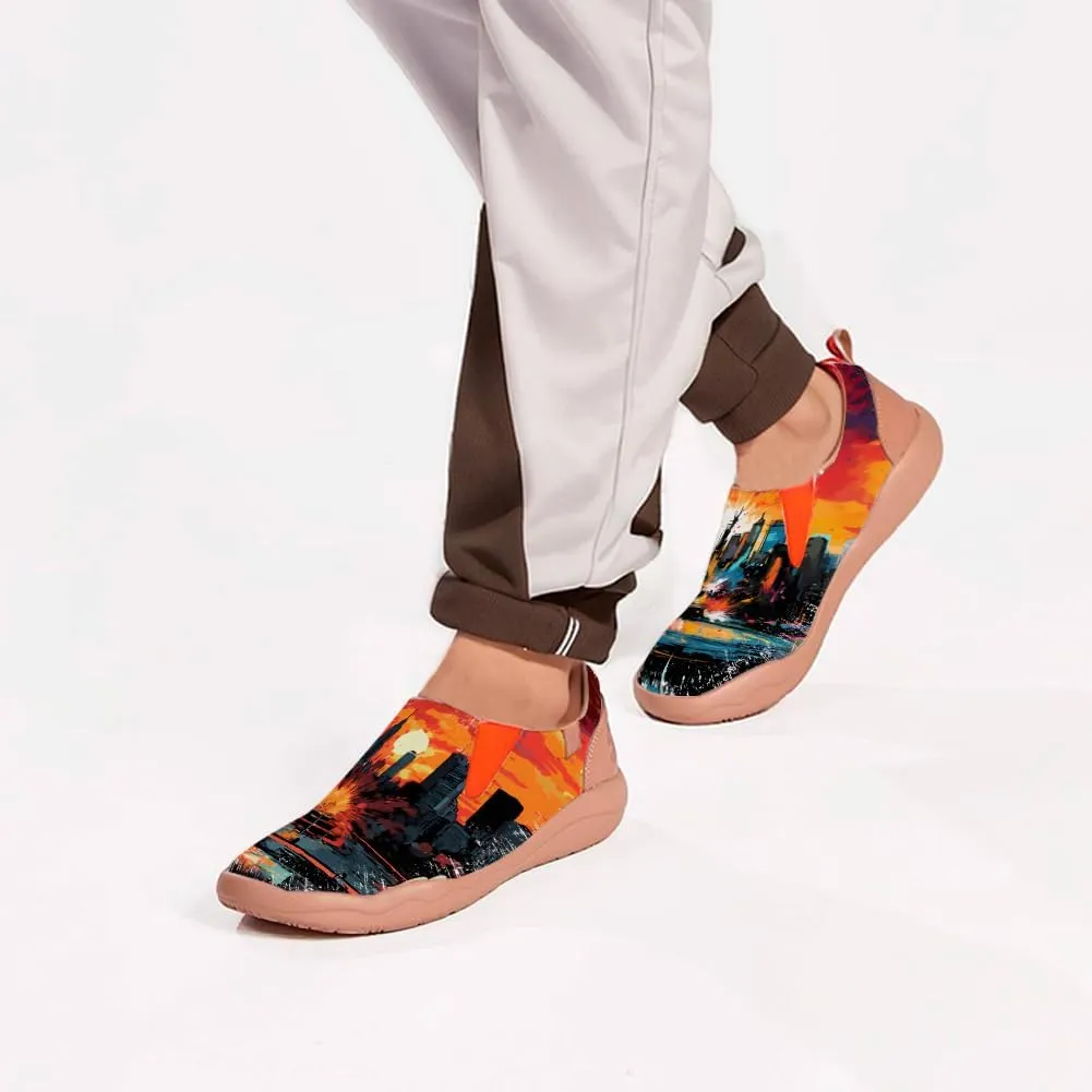 Men's Walking Travel Shoes Art Painted Slip On Loafers Lightweight Comfort Casual Sneakers
