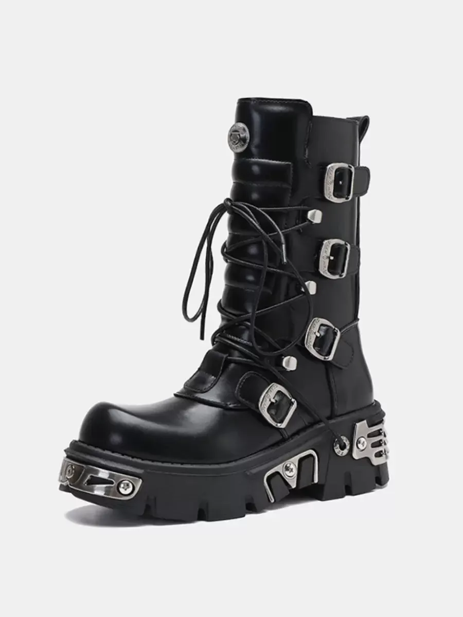 Platform Punk Metal Rock Boots Retro