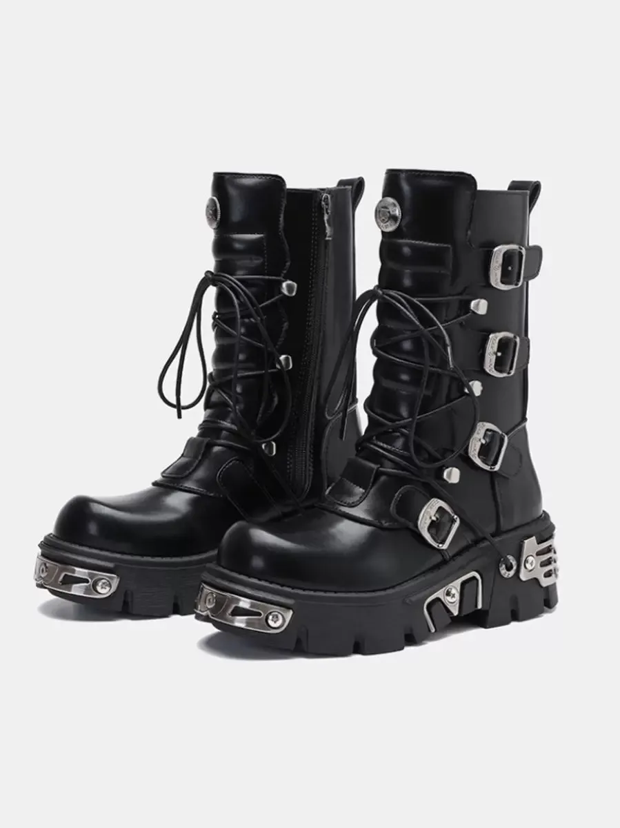 Platform Punk Metal Rock Boots Retro