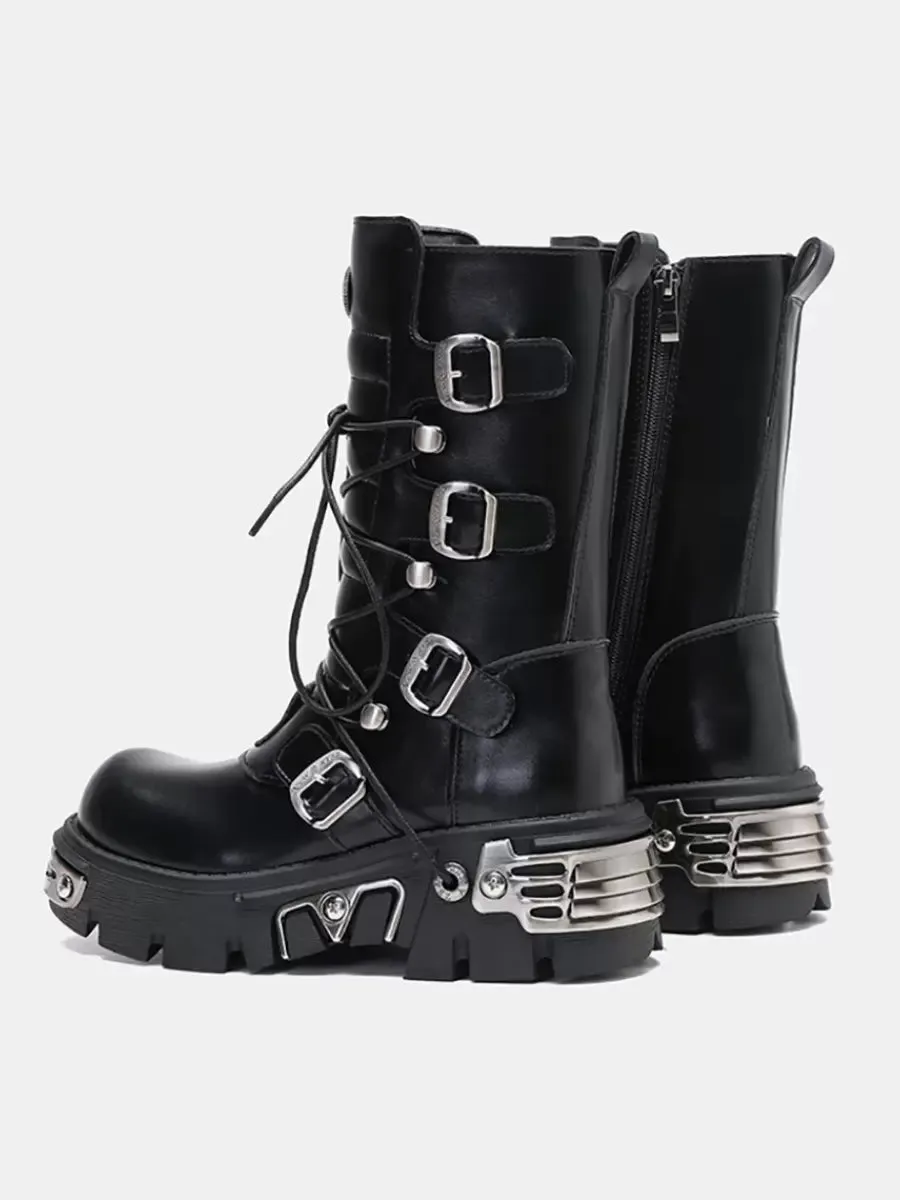 Platform Punk Metal Rock Boots Retro