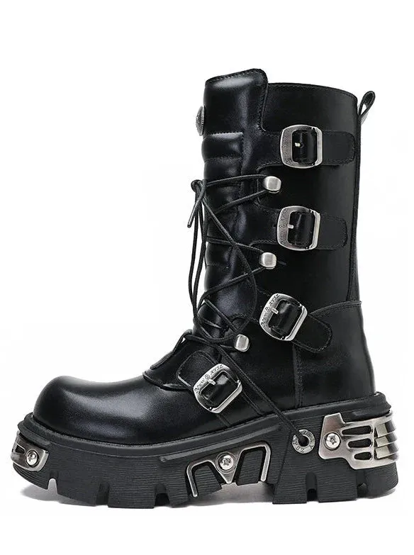 Platform Punk Metal Rock Boots Retro