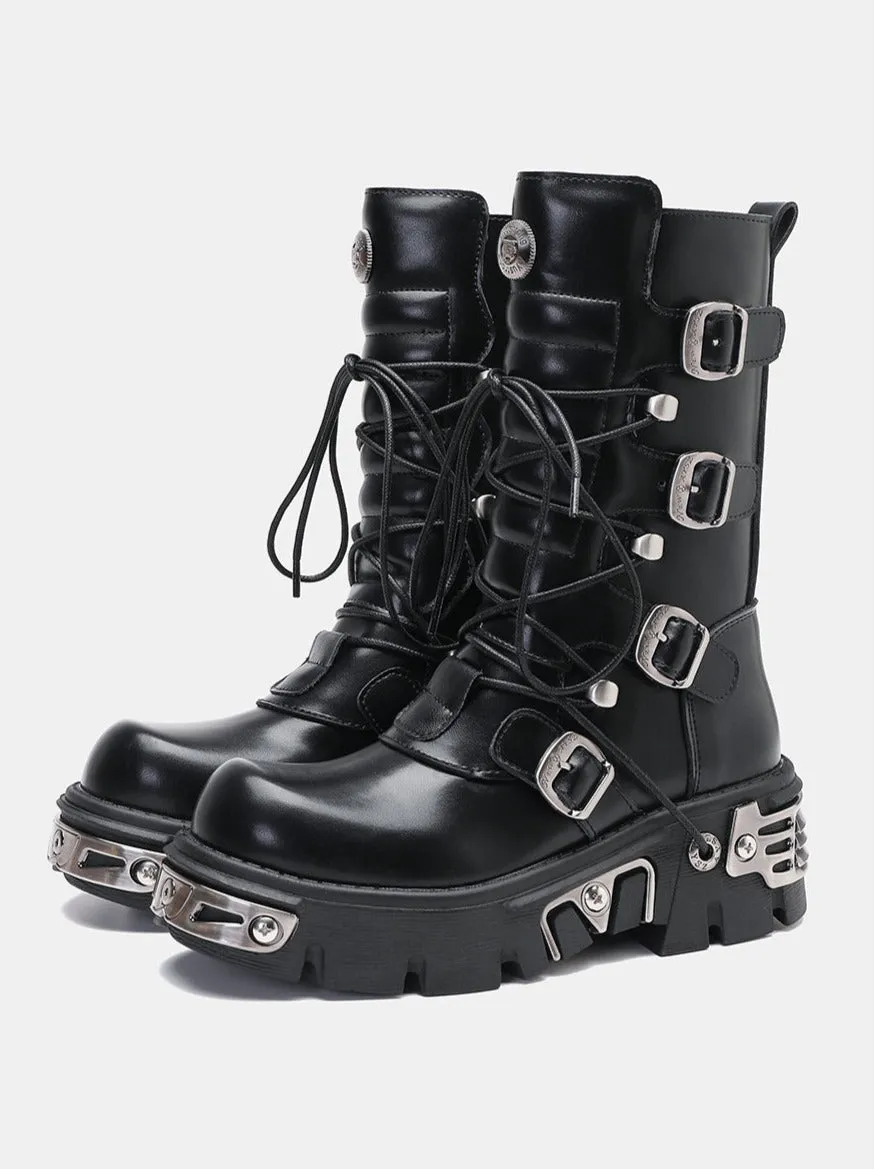 Platform Punk Metal Rock Boots Retro