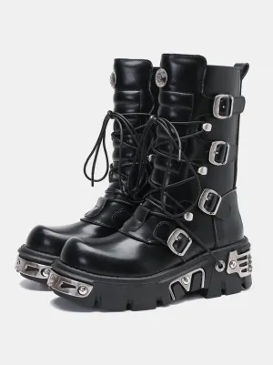 Platform Punk Metal Rock Boots Retro