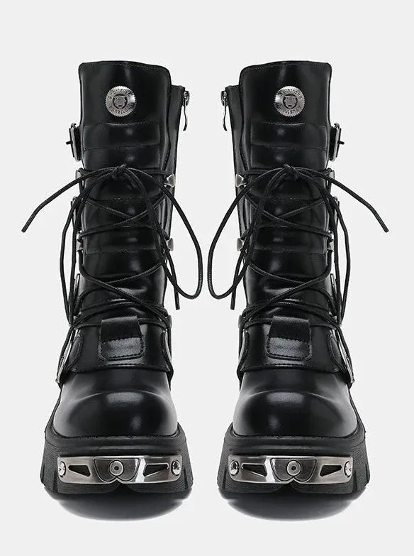 Platform Punk Metal Rock Boots Retro
