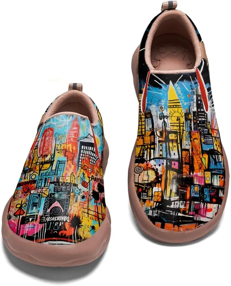 Slip On Loafers for Men Lightweight Cozy Casual Shoes Art Painted Walking Travel Sneakers