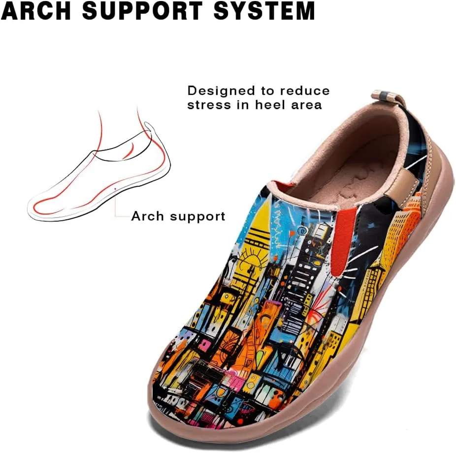 Slip On Loafers for Men Lightweight Cozy Casual Shoes Art Painted Walking Travel Sneakers