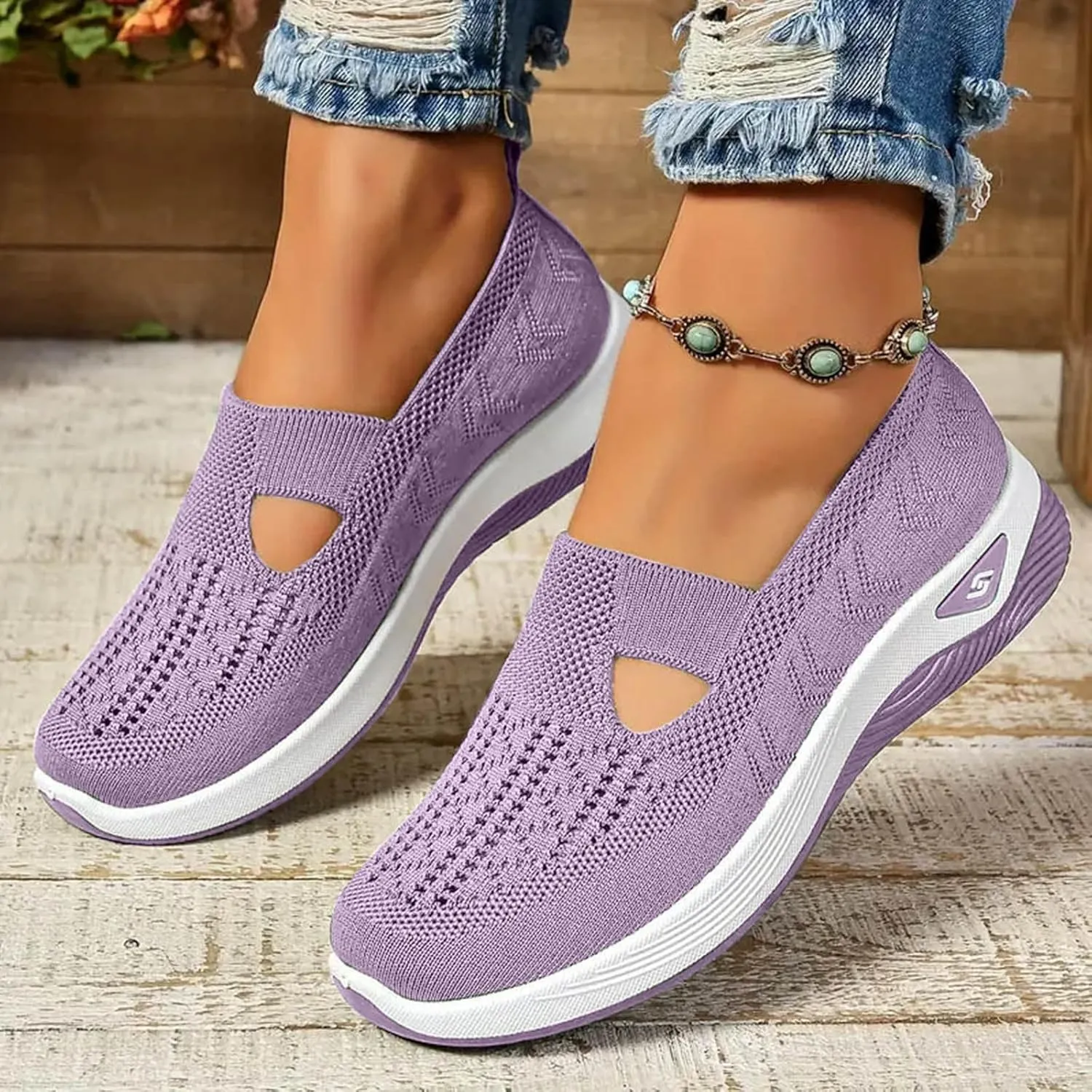 Women Comfy Orthopedic Walking Shoes, 2025 New Orthopedic Shoes Wide Width Women's Breathable Slip On Arch Support Non-Slip Sneakers Lightweight Walking Sneakers for Plantar Fasciitis